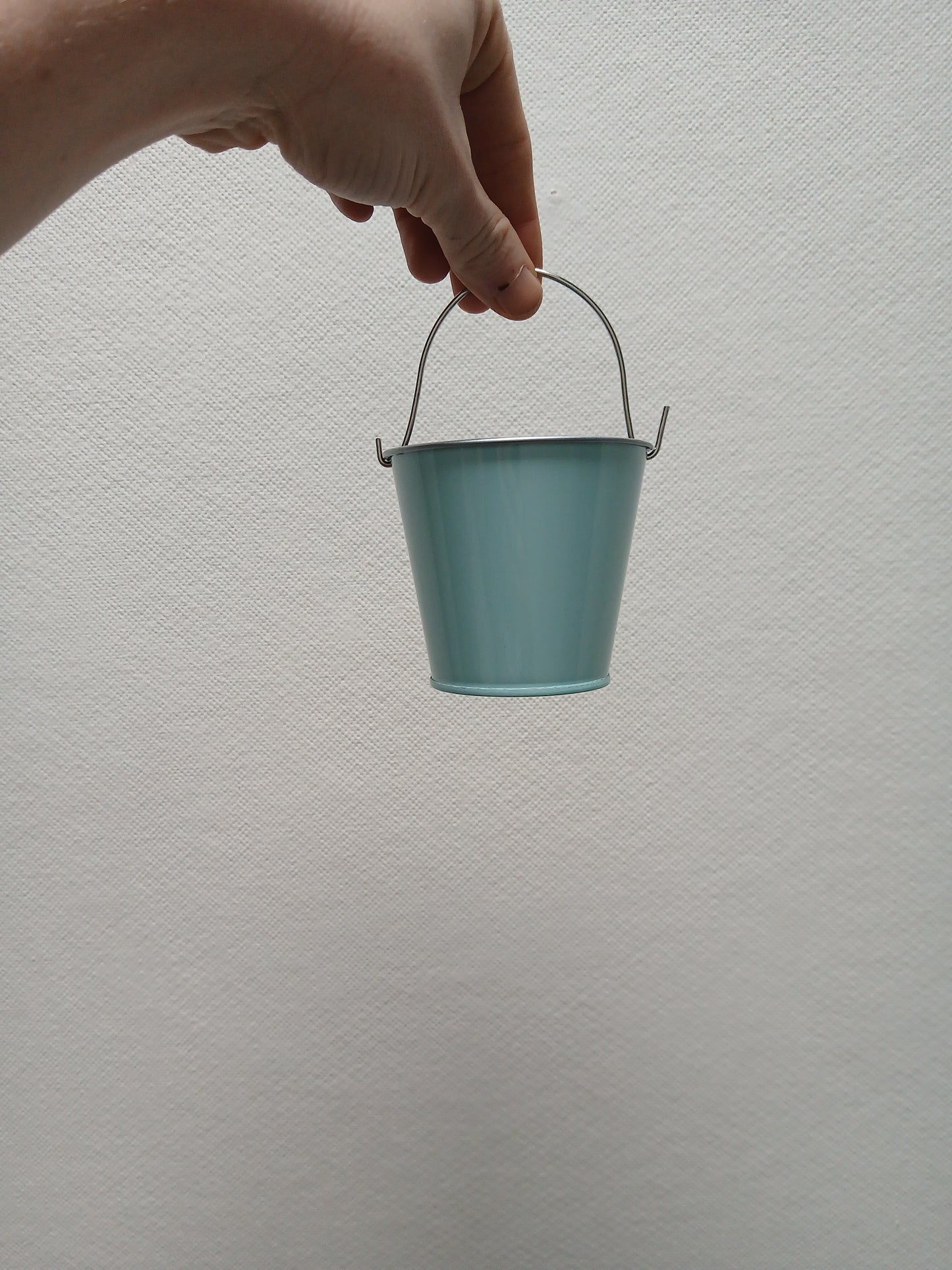 Mini metalen emmer (met naam)
