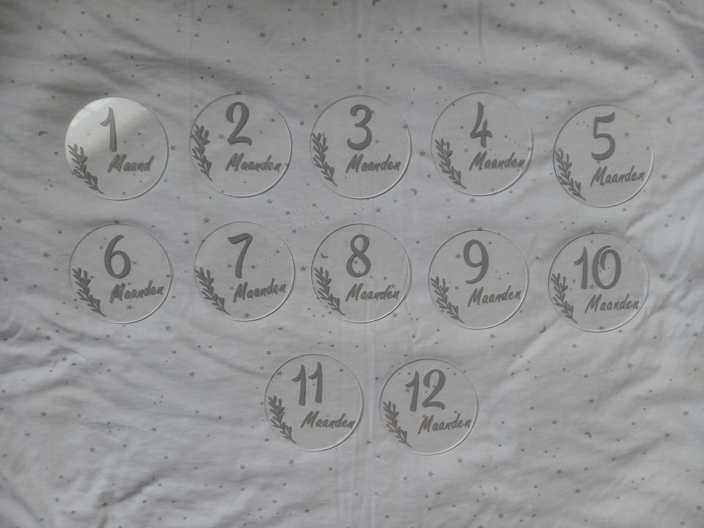 Mijlpaal cirkels ( 12 stuks)