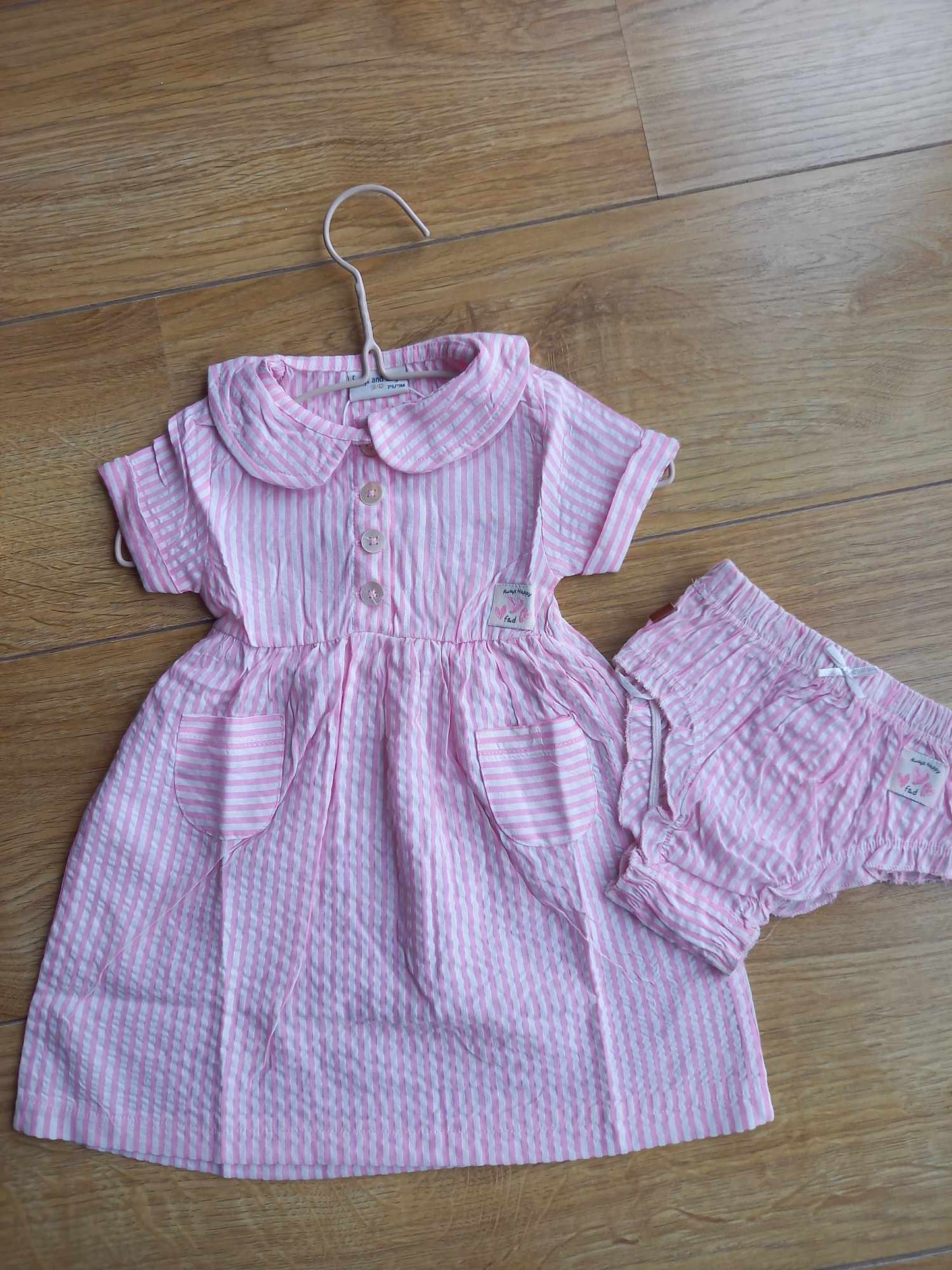 Jurk met strepen + bloomer