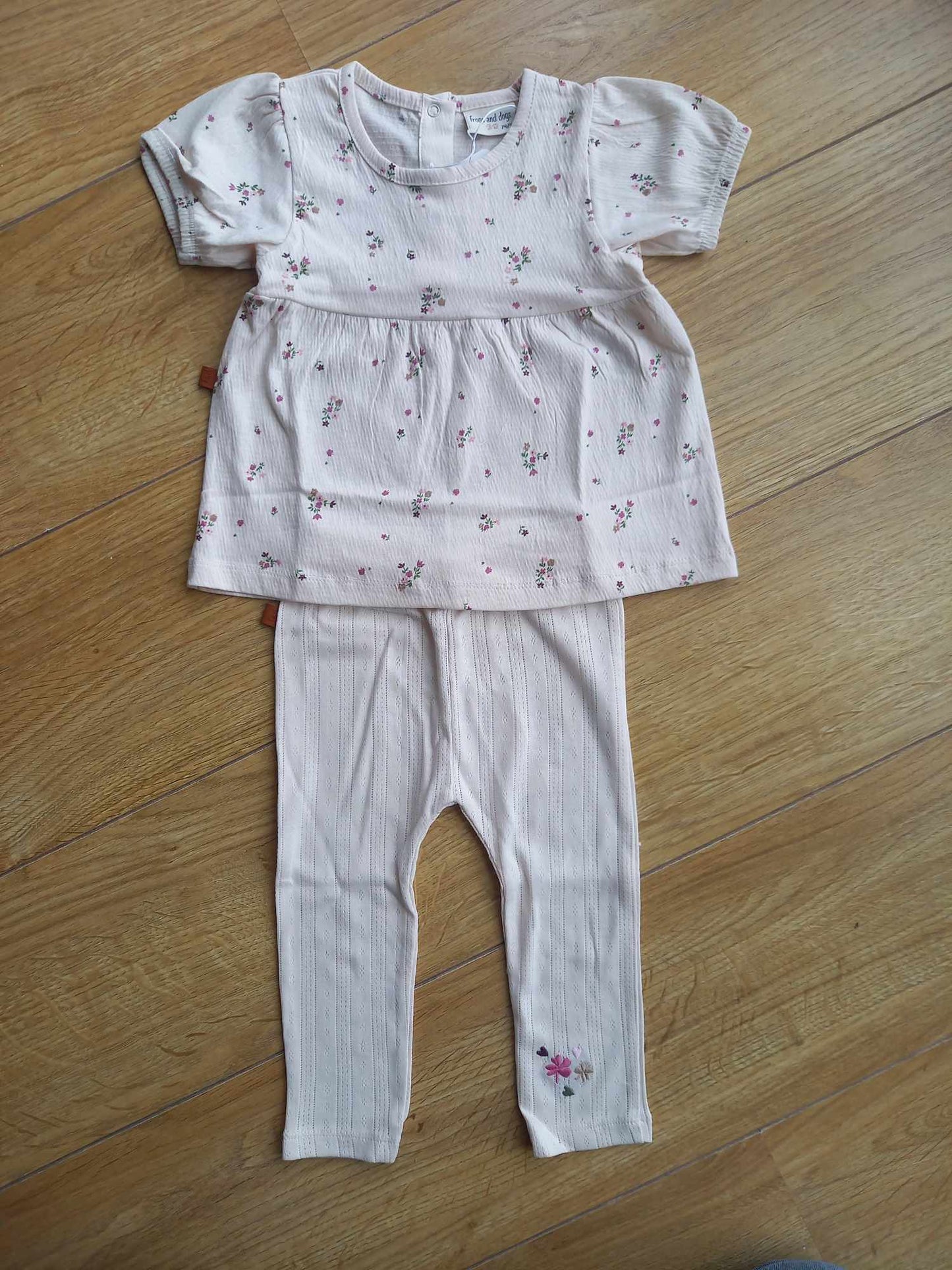 Legging + bloesje bloemen